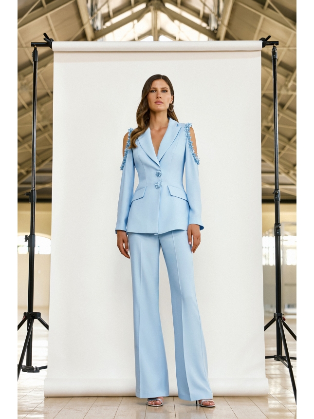 Maestri Haute Couture baby blue suit