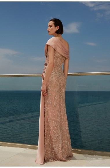 Maestri Haute Couture blush pink dress 
