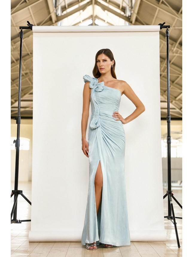 Maestri Haute Couture light blue gown