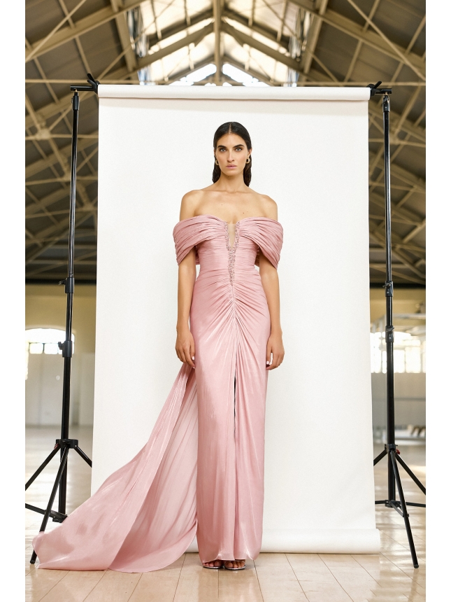 Maestri Haute Couture blush pink gown