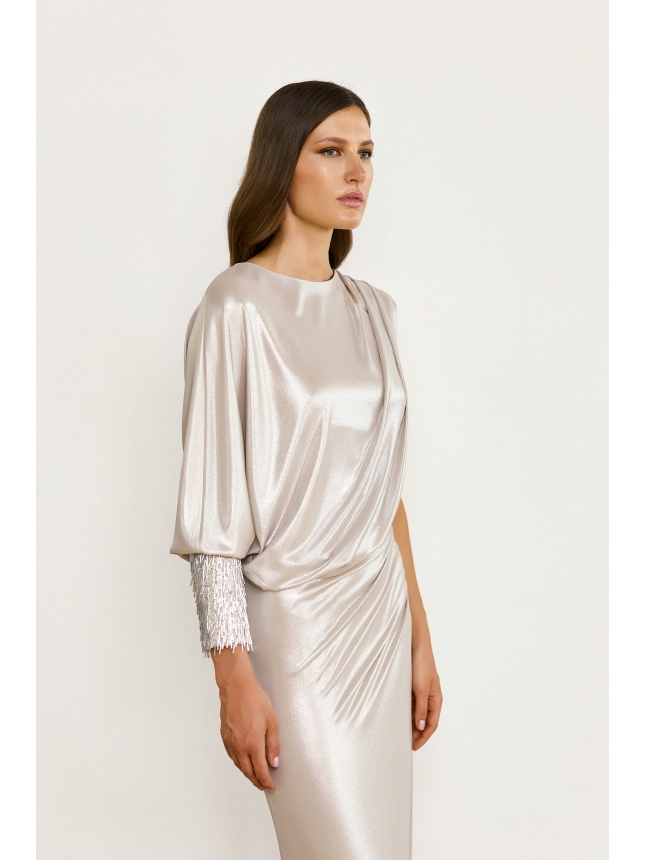 Maestri Haute Couture silver dress