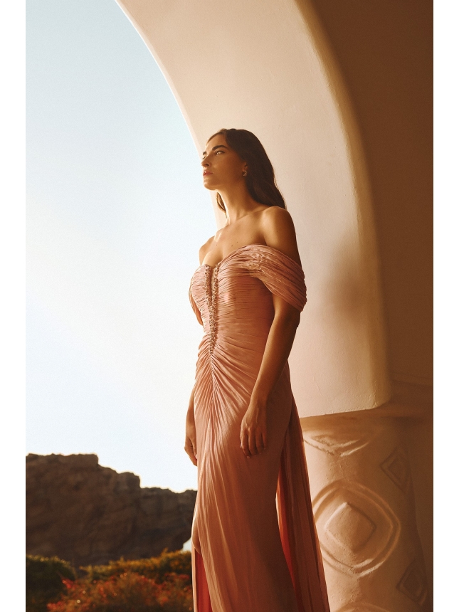 Maestri Haute Couture blush pink gown