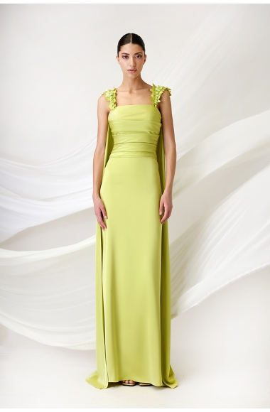 Maetsri Haute Couture lime dress