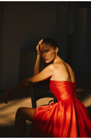 Maestri Haute Couture Red Dress