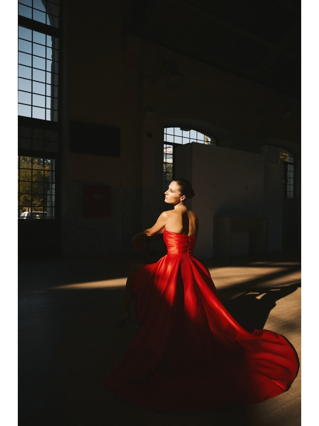 Maestri Haute Couture Red Dress
