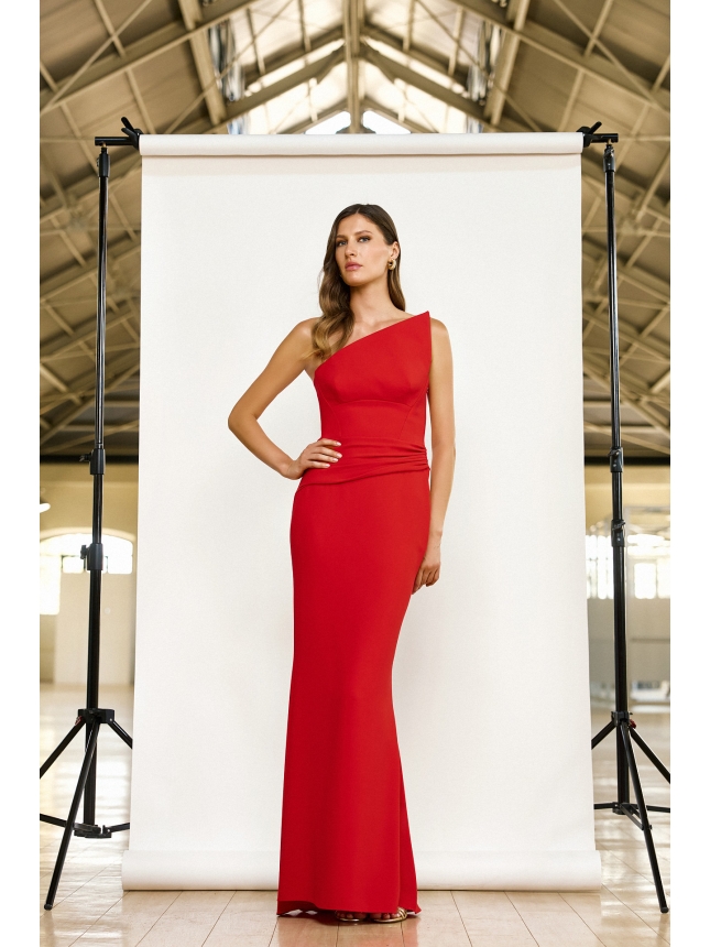 Maestri Haute Couture one shoulder dress