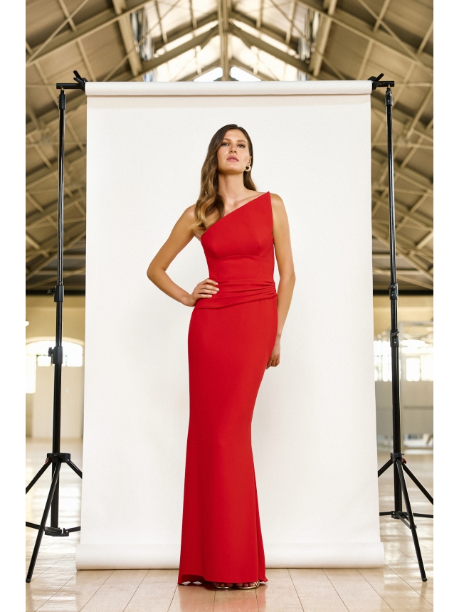 Maestri Haute Couture one shoulder dress
