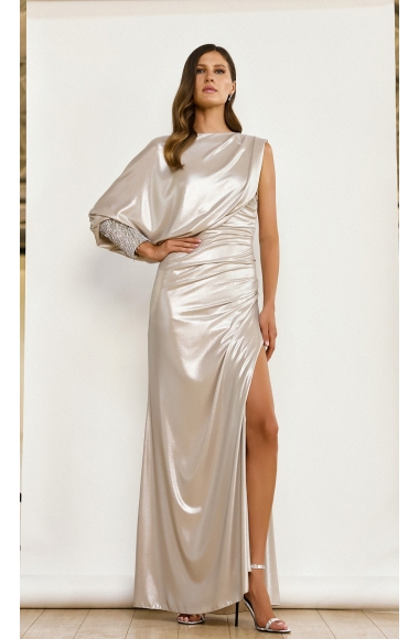 Maestri Haute Couture silver dress