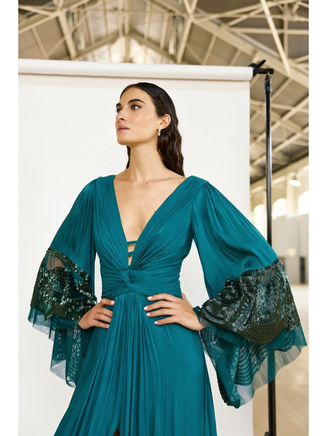 Maestri Haute Couture  petrol dress