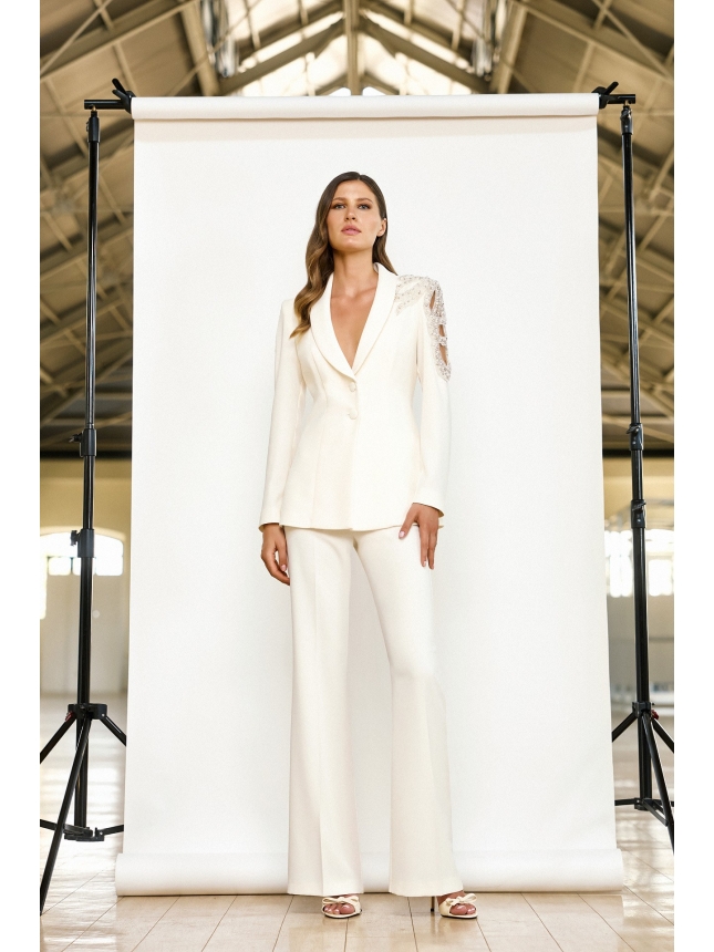 Maestri Haute Couture white suit
