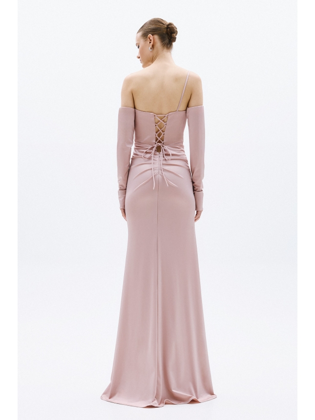 Allure Evenings pastel pink corset dress