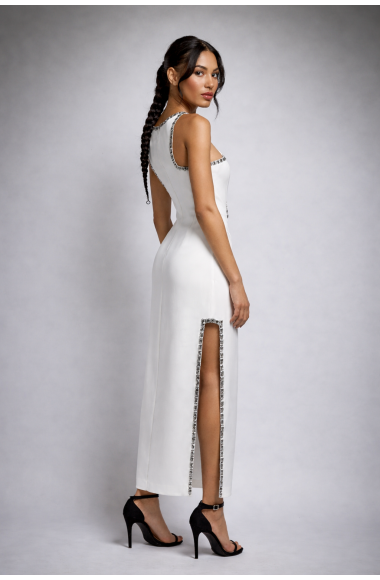Twins Fantasy white midi dress