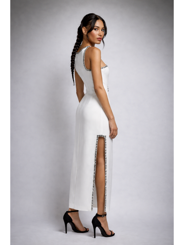 Twins Fantasy white midi dress