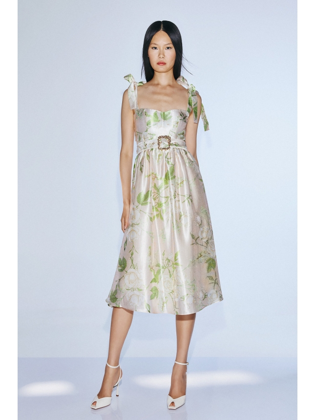 Twins Fantasy midi dress with print