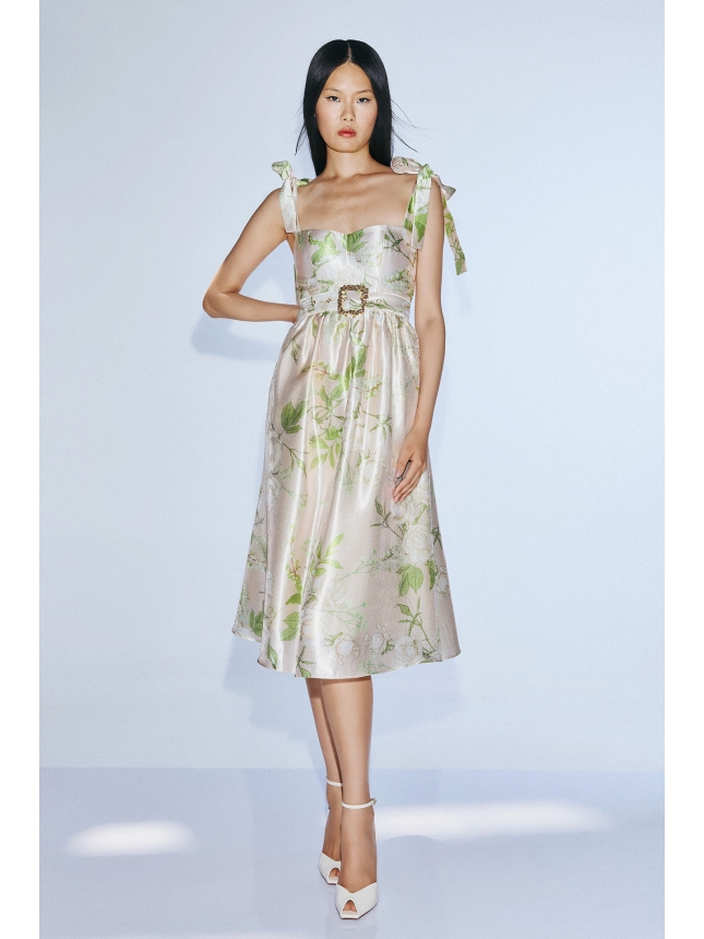 Twins Fantasy midi dress with print