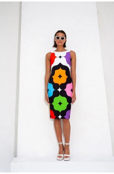 Twins Fantasy colorful midi dress
