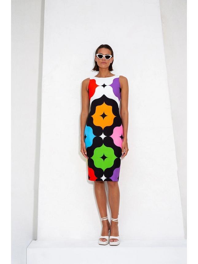 Twins Fantasy colorful midi dress