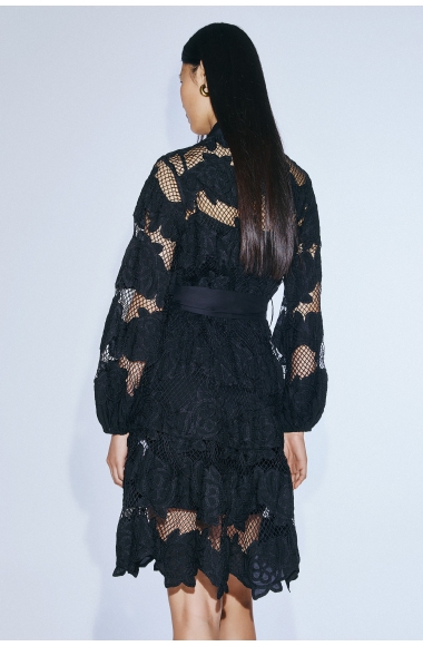 Twins Fantasy black dress with sleeves