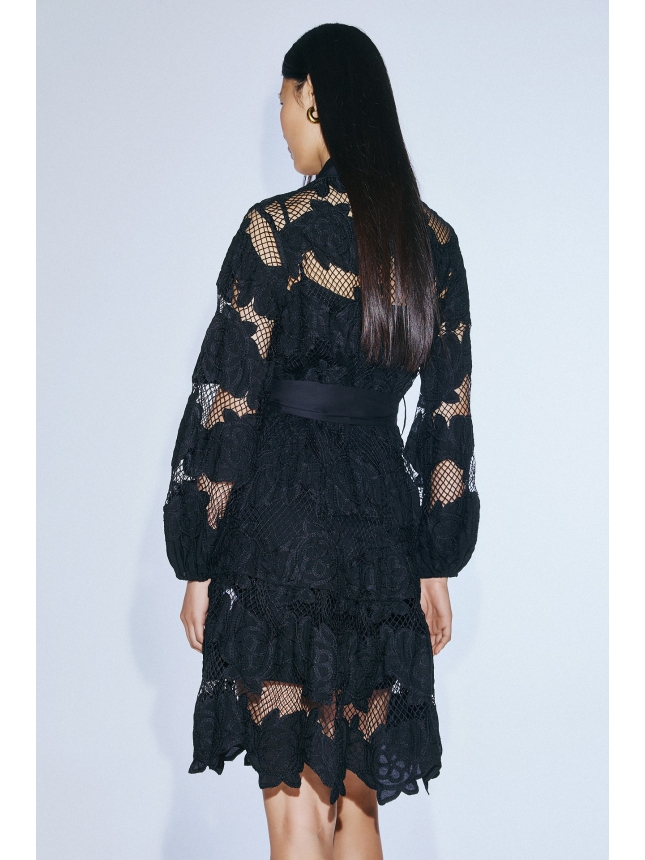 Twins Fantasy black dress with sleeves