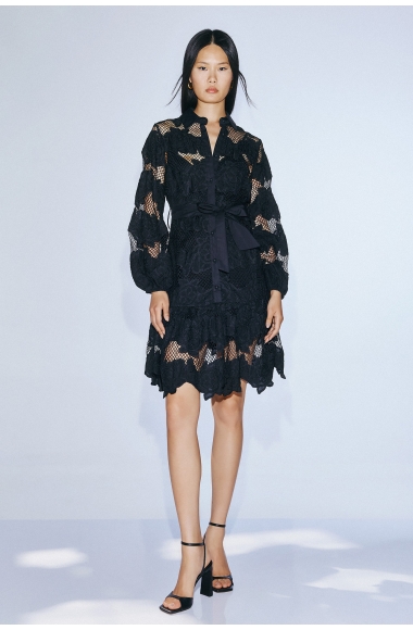 Twins Fantasy black dress with sleeves