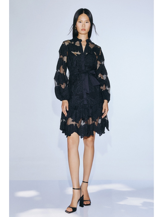 Twins Fantasy black dress with sleeves