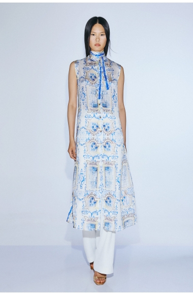 Twins Fantasy blue print tunic