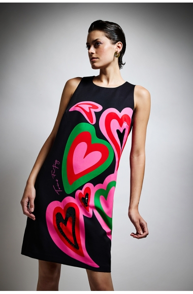 Twins Fantasy mini dress with hearts