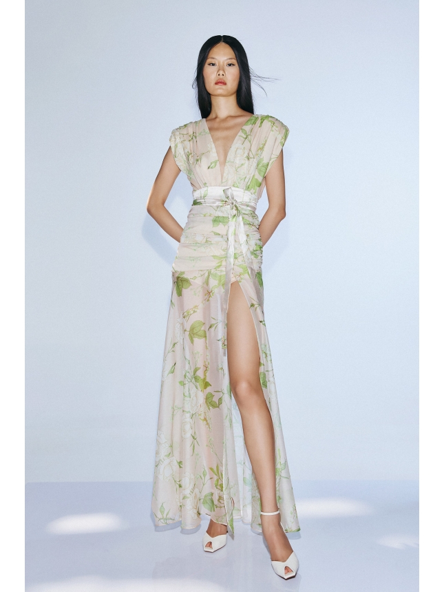 Twins Fantasy maxi dress with slit