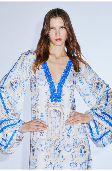 Twins Fantasy blue print kaftan