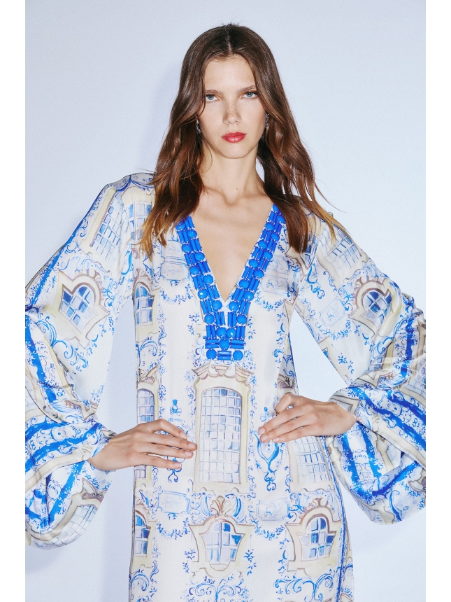 Twins Fantasy blue print kaftan