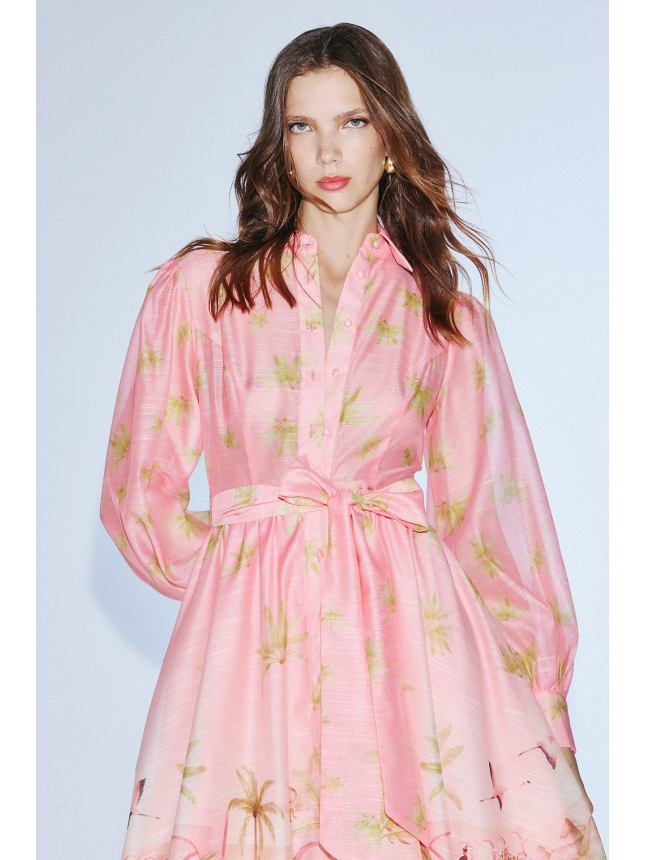 Twins Fantasy pink shirt dress