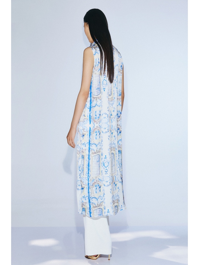 Twins Fantasy blue print tunic