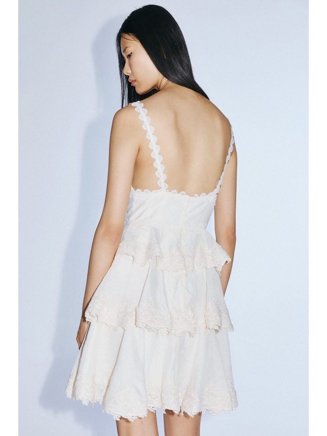 Twins Fantasy ivory mini dress