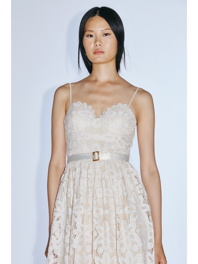 Twins Fantasy floral-lace dress