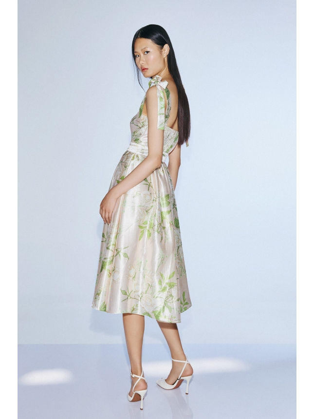 Twins Fantasy midi dress with print