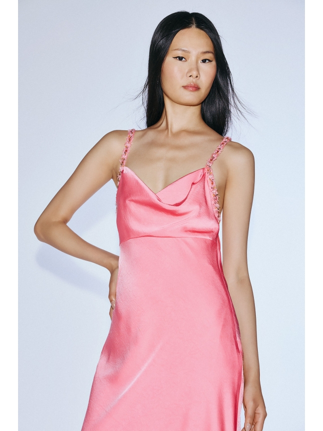 Twins Fantasy pink dress with open back