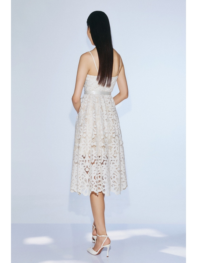 Twins Fantasy floral-lace dress