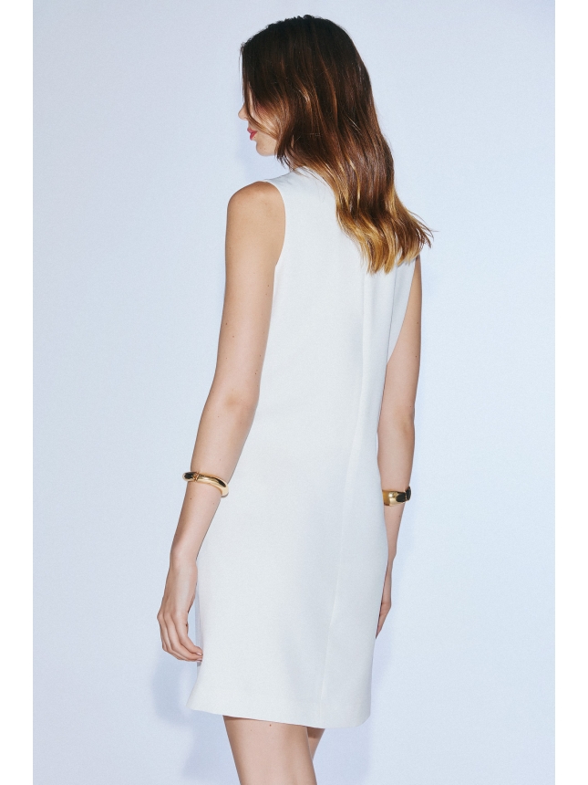 Twins Fantasy white dress with gold details