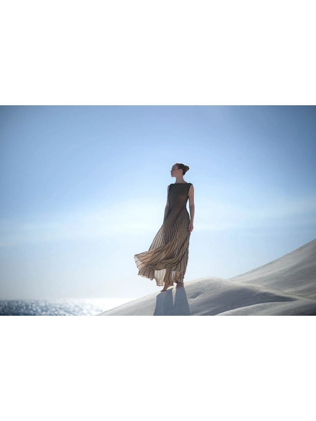 Mario Knitwear gold dress