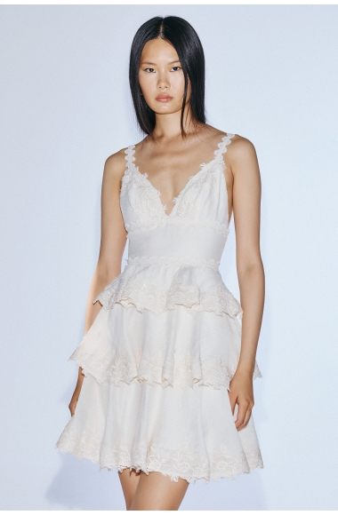 Twins Fantasy ivory mini dress