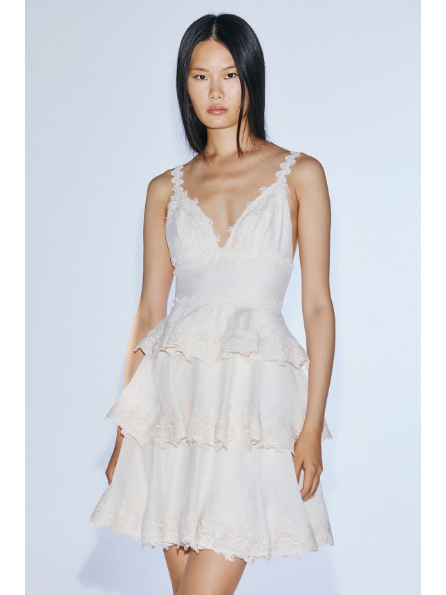 Twins Fantasy ivory mini dress