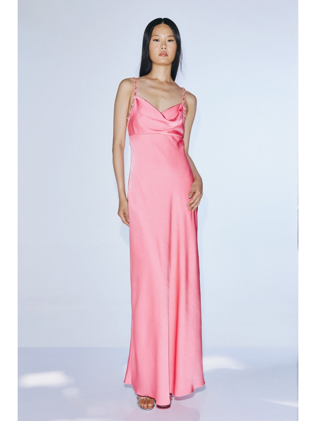 Twins Fantasy pink dress with open back