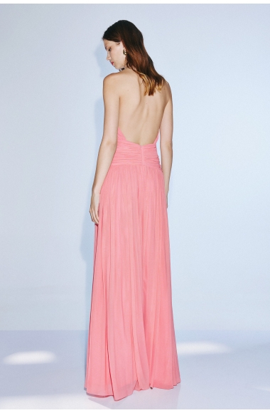 Twins Fantasy  pink dress with open back