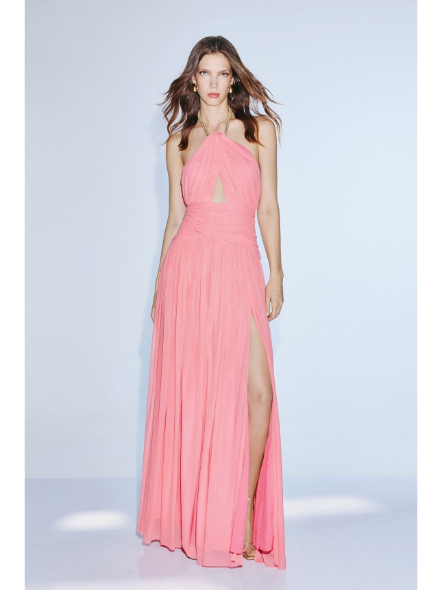 Twins Fantasy  pink dress with open back