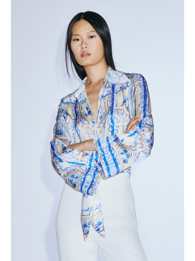 Twins Fantasy blue print shirt