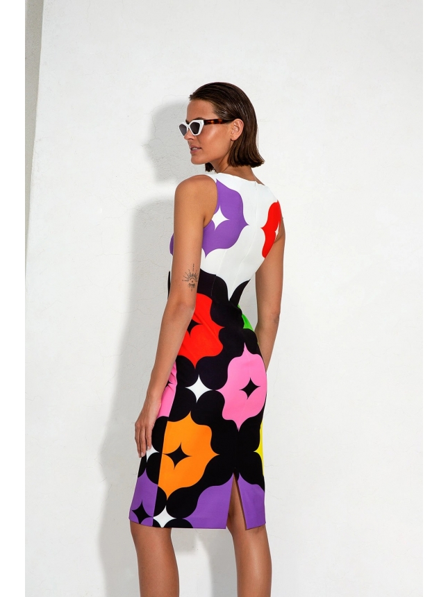 Twins Fantasy colorful midi dress