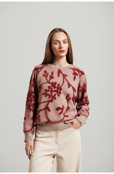 Diana Gallesi botanical motif knit 