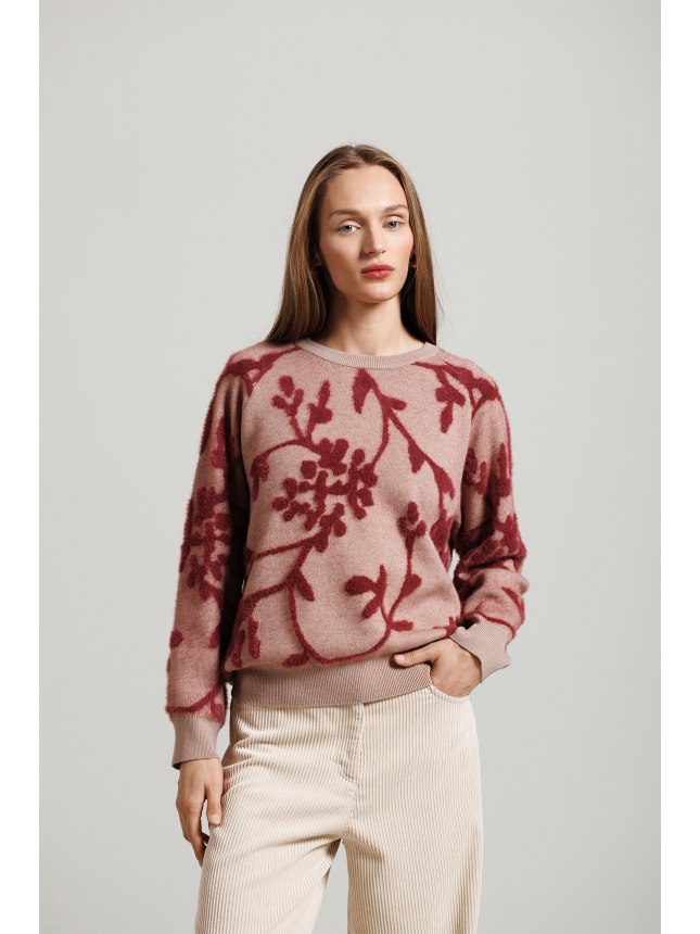 Diana Gallesi botanical motif knit 