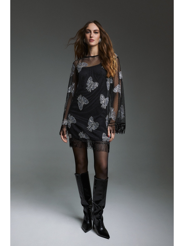 Twins Fantasy black dress with bows