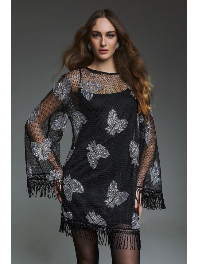 Twins Fantasy black dress with bows